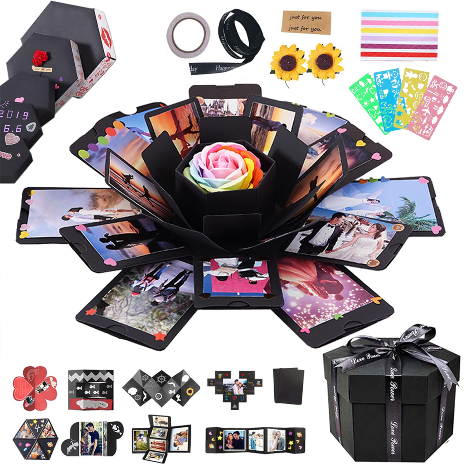 Amazon.com: RECUTMS Explosion Box DIY Scrapbooking Set Handmade